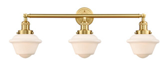 Oxford - 3 Light - 34 inch - Satin Gold - Bath Vanity Light (3442|205-SG-G531-LED)