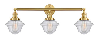 Oxford - 3 Light - 34 inch - Satin Gold - Bath Vanity Light (3442|205-SG-G534-LED)