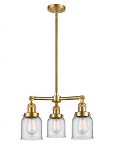 Bell - 3 Light - 19 inch - Satin Gold - Stem Hung - Chandelier (3442|207-SG-G52-LED)