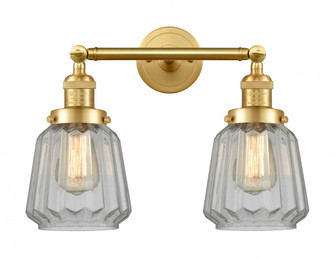 Chatham - 2 Light - 16 inch - Satin Gold - Adjustable Bath Vanity Light (3442|208-SG-G142)