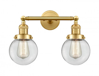 Beacon - 2 Light - 17 inch - Satin Gold - Adjustable Bath Vanity Light (3442|208-SG-G202-6-LED)