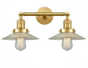 Halophane - 2 Light - 18 inch - Satin Gold - Adjustable Bath Vanity Light (3442|208-SG-G2-LED)