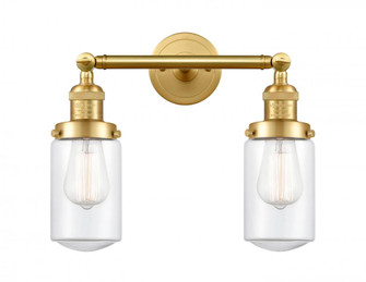 Dover - 2 Light - 14 inch - Satin Gold - Adjustable Bath Vanity Light (3442|208-SG-G312-LED)