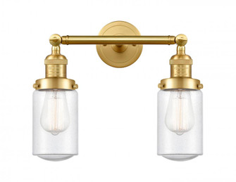 Dover - 2 Light - 14 inch - Satin Gold - Adjustable Bath Vanity Light (3442|208-SG-G314-LED)