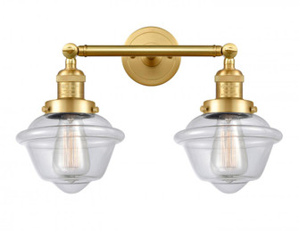 Oxford - 2 Light - 17 inch - Satin Gold - Adjustable Bath Vanity Light (3442|208-SG-G532-LED)