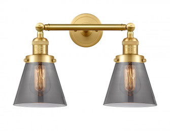 Cone - 2 Light - 16 inch - Satin Gold - Adjustable Bath Vanity Light (3442|208-SG-G63)