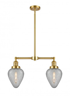 Geneseo - 2 Light - 21 inch - Satin Gold - Stem Hung - Adjustable Island Light (3442|209-SG-G165)