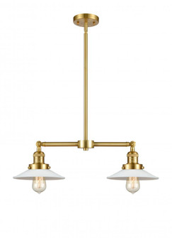 Halophane - 2 Light - 21 inch - Satin Gold - Stem Hung - Adjustable Island Light (3442|209-SG-G1-LED)