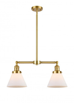 Cone - 2 Light - 21 inch - Satin Gold - Stem Hung - Adjustable Island Light (3442|209-SG-G41)