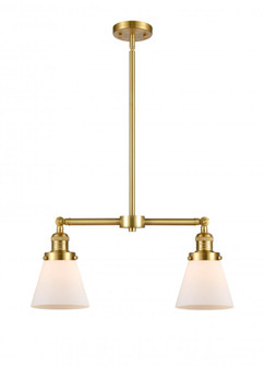 Cone - 2 Light - 21 inch - Satin Gold - Stem Hung - Adjustable Island Light (3442|209-SG-G61)