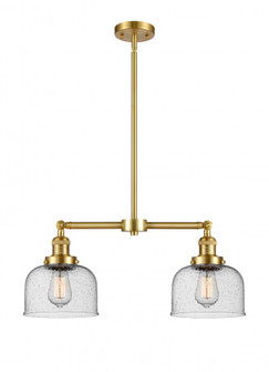 Bell - 2 Light - 21 inch - Satin Gold - Stem Hung - Adjustable Island Light (3442|209-SG-G74-LED)