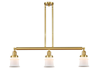 Canton - 3 Light - 39 inch - Satin Gold - Stem Hung - Adjustable Island Light (3442|213-SG-G181S-LED)