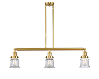 Canton - 3 Light - 39 inch - Satin Gold - Stem Hung - Adjustable Island Light (3442|213-SG-G182S-LED)