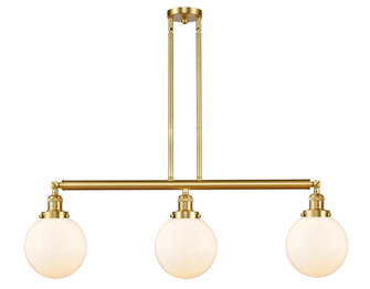 Beacon - 3 Light - 41 inch - Satin Gold - Stem Hung - Adjustable Island Light (3442|213-SG-G201-8-LED)