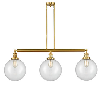 Beacon - 3 Light - 42 inch - Satin Gold - Stem Hung - Adjustable Island Light (3442|213-SG-G202-10)