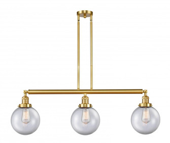 Beacon - 3 Light - 41 inch - Satin Gold - Stem Hung - Island Light (3442|213-SG-G202-8)