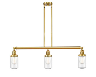 Dover - 3 Light - 37 inch - Satin Gold - Stem Hung - Adjustable Island Light (3442|213-SG-G314-LED)