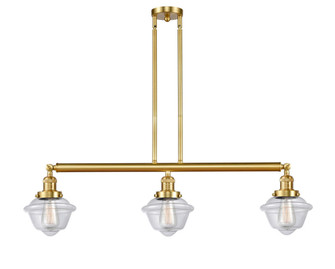 Oxford - 3 Light - 40 inch - Satin Gold - Stem Hung - Adjustable Island Light (3442|213-SG-G532-LED)