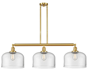 Bell - 3 Light - 42 inch - Satin Gold - Stem Hung - Adjustable Island Light (3442|213-SG-G72-L)