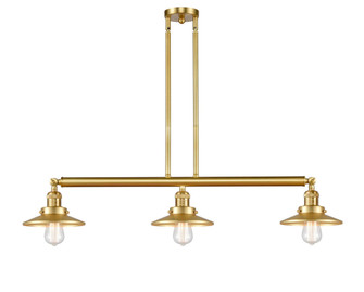 Railroad - 3 Light - 41 inch - Satin Gold - Stem Hung - Adjustable Island Light (3442|213-SG-M4)