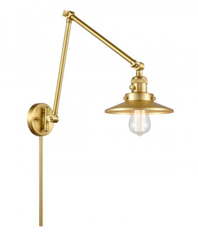 Railroad - 1 Light - 8 inch - Satin Gold -Adjustable Swing Arm (3442|238-SG-M4)