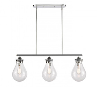 Genesis - 3 Light - 39 inch - Polished Chrome - Stem hung - Island Light (3442|414-3I-PC-8CL-LED)
