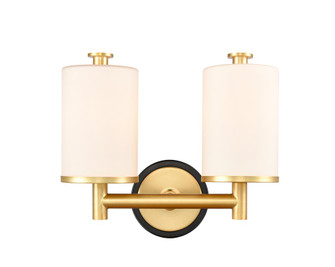 Marlowe - 2 Light - 14 inch - Black Satin Gold - Bath Vanity Light (3442|418-2W-BSG-W)