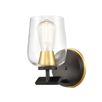 Remy - 1 Light - 5 inch - Black Satin Gold - Bath Vanity Light (3442|420-1W-BSG-CL-LED)