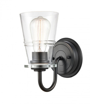 Scarlett - 1 Light - 5 inch - Matte Black - Bath Vanity Light (3442|421-1W-BK-CL)