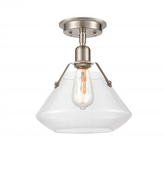Luna - 1 Light - 11 inch - Satin Nickel - Flush Mount (3442|422-1F-SN-10CL)
