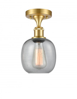 Belfast - 1 Light - 6 inch - Satin Gold - Semi-Flush Mount (3442|516-1C-SG-G104-LED)