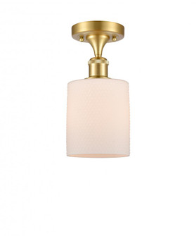 Cobbleskill - 1 Light - 5 inch - Satin Gold - Semi-Flush Mount (3442|516-1C-SG-G111-LED)