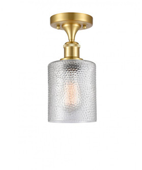 Cobbleskill - 1 Light - 5 inch - Satin Gold - Semi-Flush Mount (3442|516-1C-SG-G112)