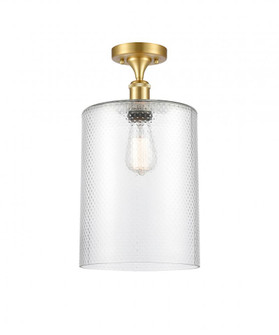 Cobbleskill - 1 Light - 9 inch - Satin Gold - Semi-Flush Mount (3442|516-1C-SG-G112-L)