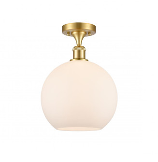 Athens - 1 Light - 10 inch - Satin Gold - Semi-Flush Mount (3442|516-1C-SG-G121-10)
