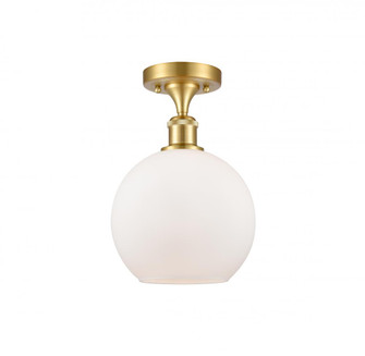 Athens - 1 Light - 8 inch - Satin Gold - Semi-Flush Mount (3442|516-1C-SG-G121-LED)