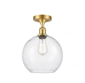 Athens - 1 Light - 10 inch - Satin Gold - Semi-Flush Mount (3442|516-1C-SG-G124-10)