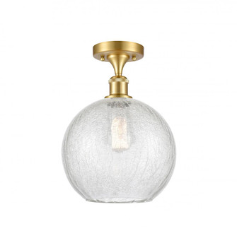 Athens - 1 Light - 10 inch - Satin Gold - Semi-Flush Mount (3442|516-1C-SG-G125-10-LED)