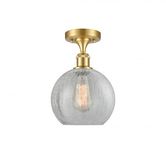 Athens - 1 Light - 8 inch - Satin Gold - Semi-Flush Mount (3442|516-1C-SG-G125-LED)