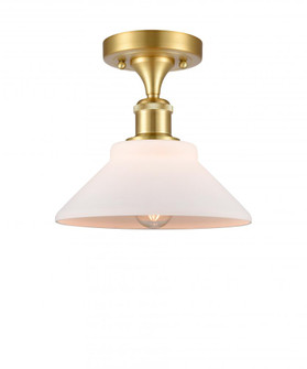 Orwell - 1 Light - 8 inch - Satin Gold - Semi-Flush Mount (3442|516-1C-SG-G131-LED)