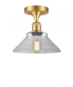 Orwell - 1 Light - 8 inch - Satin Gold - Semi-Flush Mount (3442|516-1C-SG-G132-LED)