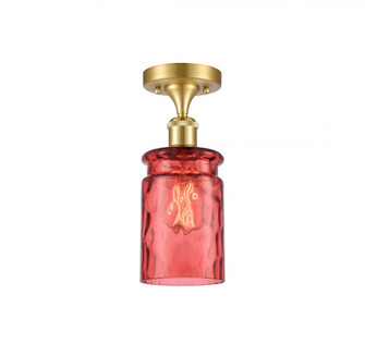 Candor 1 Light Semi-Flush Mount (3442|516-1C-SG-G352-RD)