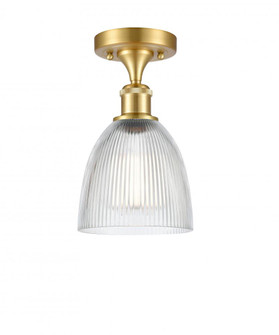 Castile - 1 Light - 6 inch - Satin Gold - Semi-Flush Mount (3442|516-1C-SG-G382)