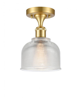 Dayton - 1 Light - 6 inch - Satin Gold - Semi-Flush Mount (3442|516-1C-SG-G412-LED)