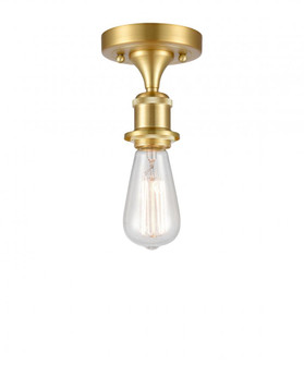 Bare Bulb - 1 Light - 5 inch - Satin Gold - Semi-Flush Mount (3442|516-1C-SG-LED)