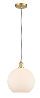 Athens - 1 Light - 10 inch - Satin Gold - Cord hung - Mini Pendant (3442|516-1P-SG-G121-10)