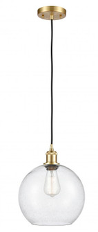 Athens - 1 Light - 10 inch - Satin Gold - Cord hung - Mini Pendant (3442|516-1P-SG-G124-10-LED)