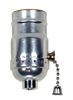 On-Off Pull Chain Socket; 1/8 IPS; Aluminum; Nickel Finish; 660W; 250V (27|80/1007)