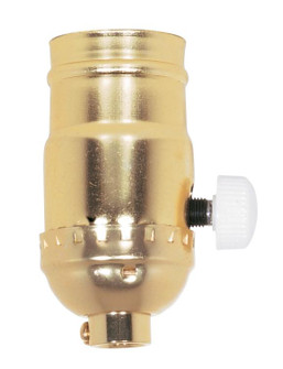 150W Full Range Turn Knob Dimmer Socket; 1/8 IPS; Aluminum; Brite Gilt Finish; 120V (27|80/1014)