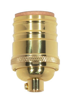 Short Keyless Socket; 1/8 IPS; 4 Piece Stamped Solid Brass; Polished Brass Finish; 660W; 250V (27|80/1054)